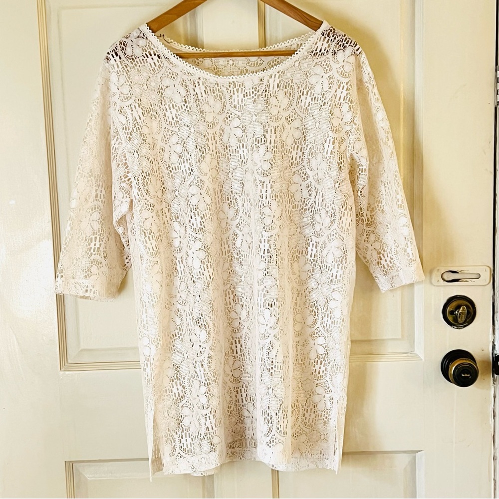 Vintage Polyester Lace Tunic.